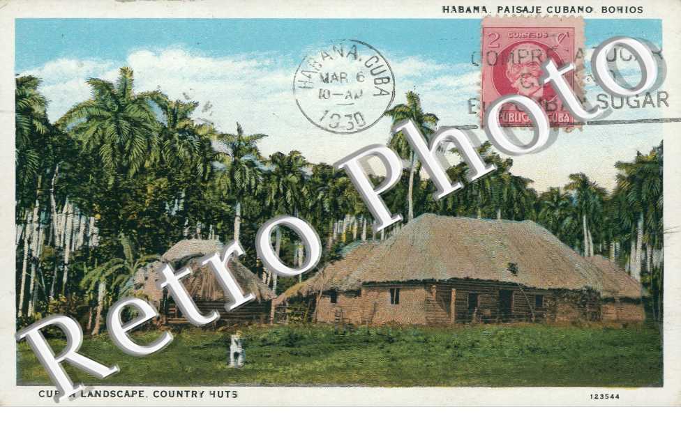 Bohios, Cuban Landscape. Paisaje tropical Cubano