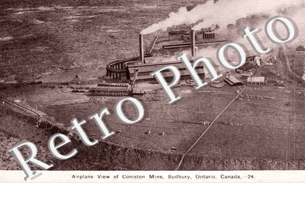 airplane view of Coniston mine