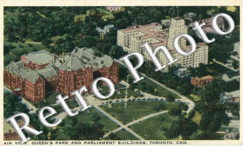 Air view, queen's park and Parliament buildings