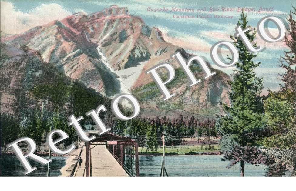 Cascad Mountain and bow river bridge