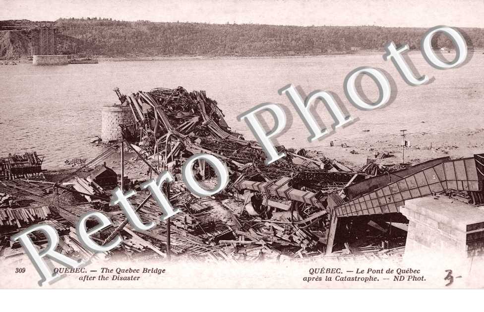 Le pont de Quebec après la catastrophe