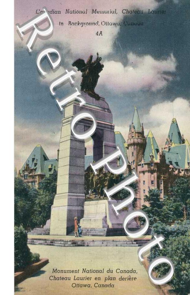 Canadian National Memorial, Chateau Laurier in Background