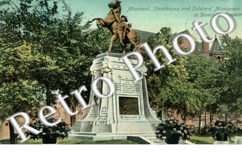 Strathcona and soldier's monument in Dominion square