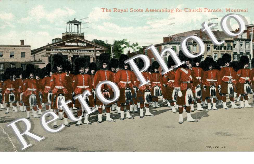 The Royal Scots Assembling for Church Parade