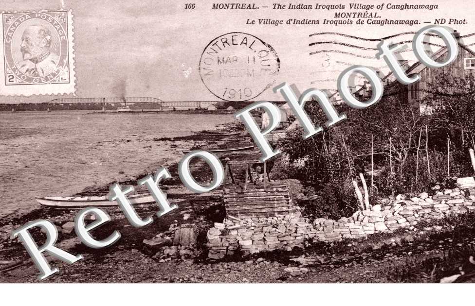 les villages d'indiens Iroquois de Caughnawaga