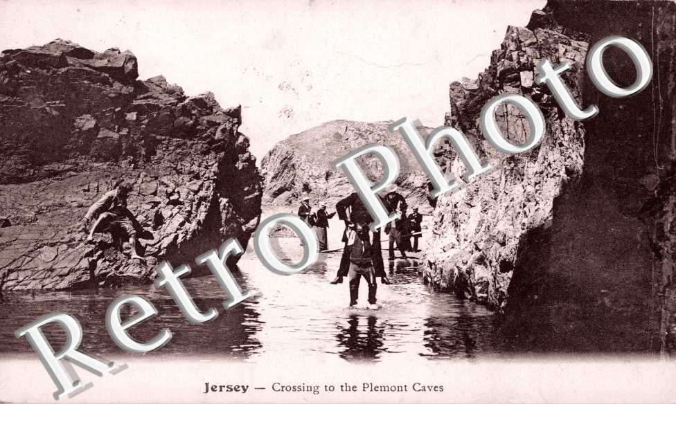 Crossing to the Plemont Caves