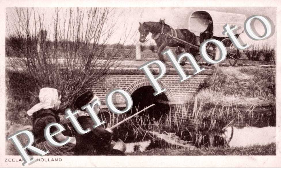 Carriole Ã  Cheval sur un pont