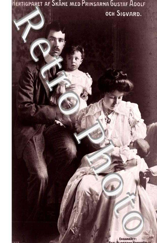 Hertigparet af Skane med Prinsarna Gustaf Adolf och Sigvard
