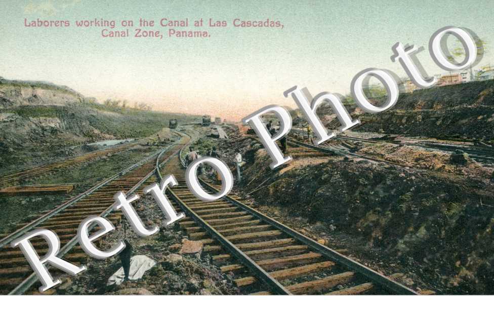 Laborers working on the Canal at Las Cascadas, Canal Zone