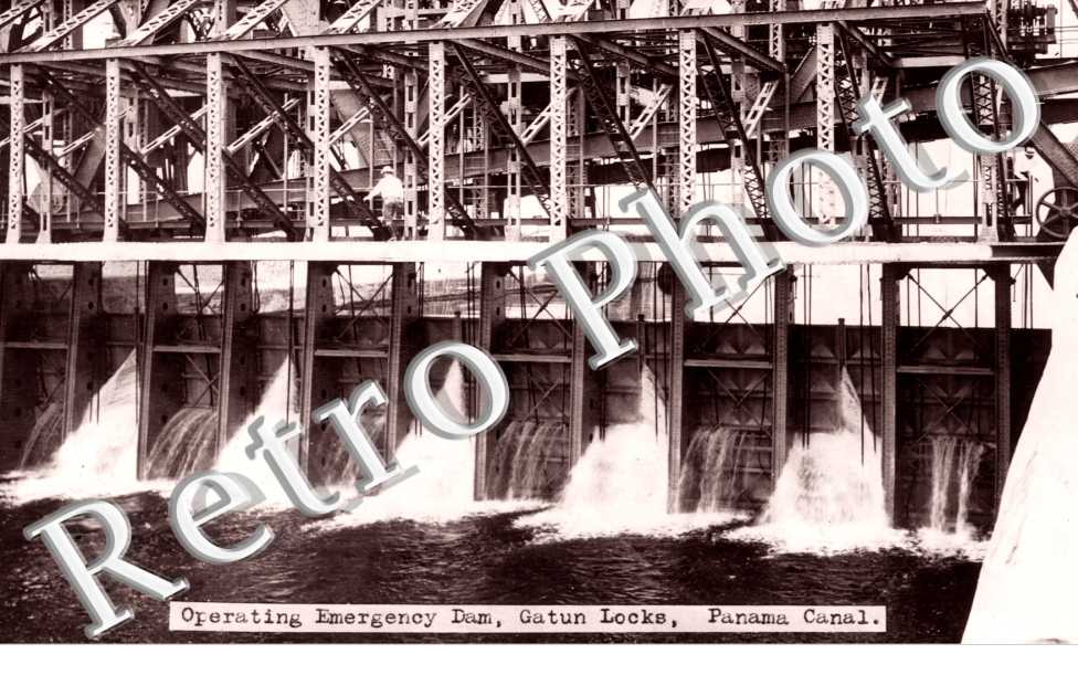 Operating Emergency Dam, Gatun Locks, Panama Canal