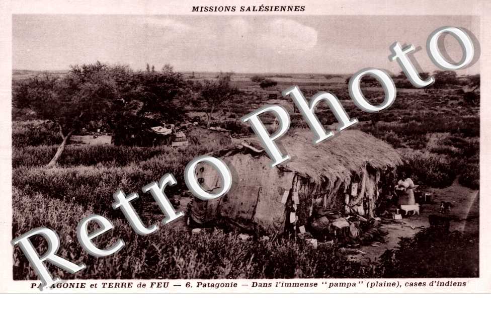 Missions salesiennes - Dans l'immense "pampa" - cases d'indiens