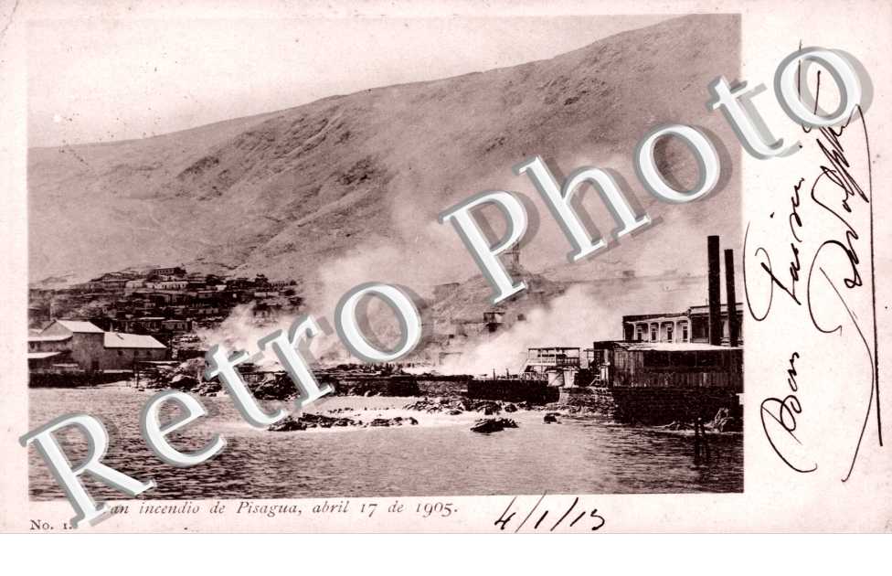 Gran incendio de Pisagua, abril 17 de 1905