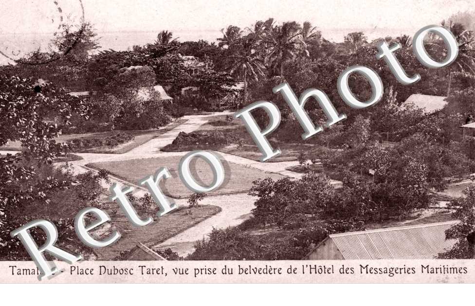 place dubosc, vue du belvedere de l'hotel des Messageiries Maritimes