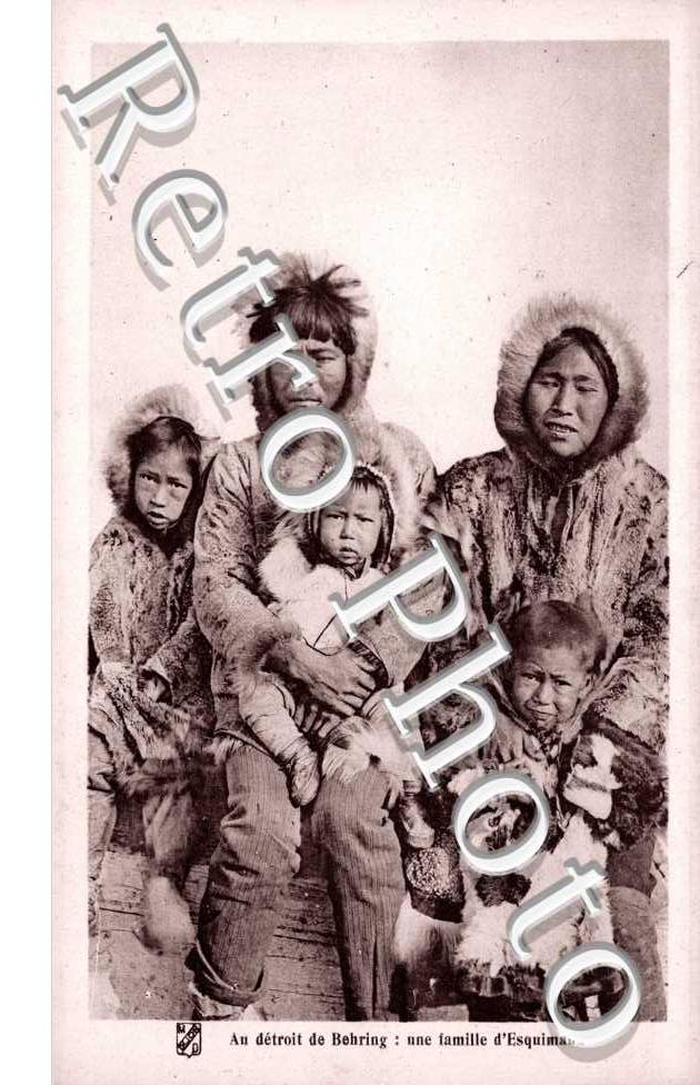 Au detroit de Behring; une famille d'Esquimaux