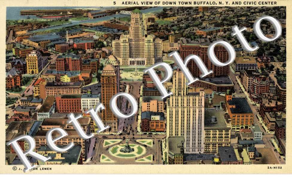 aerial view of Downtown Buffalo