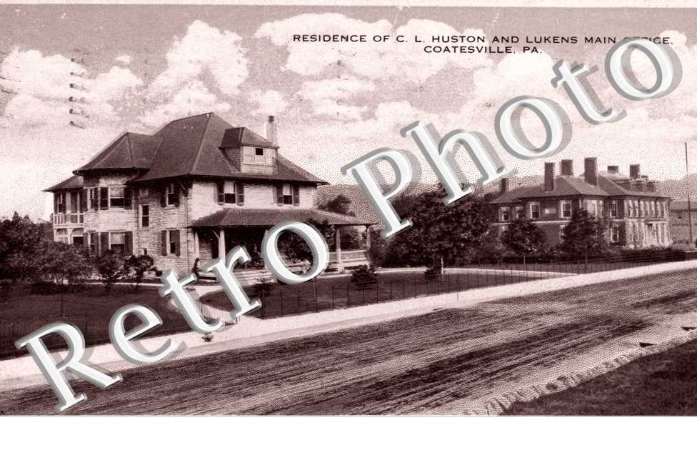 Residence of C. L. Huston and Lukens Main Office