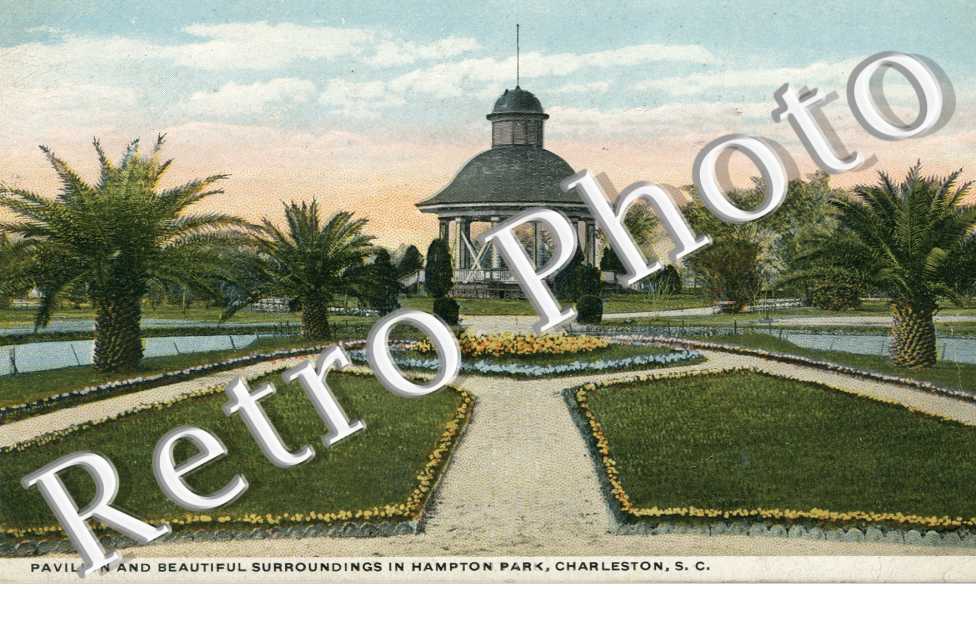 Pavilion and Beautiful Surroundings in Hampton park