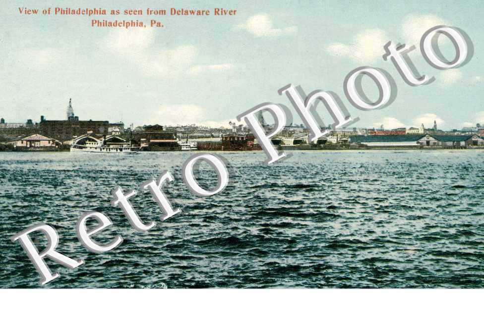 View of Philadelphia as seen from Delaware River