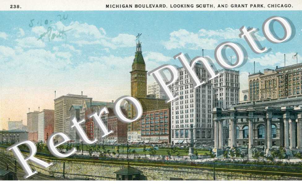 Michigan boulevard, looking south, and grant park