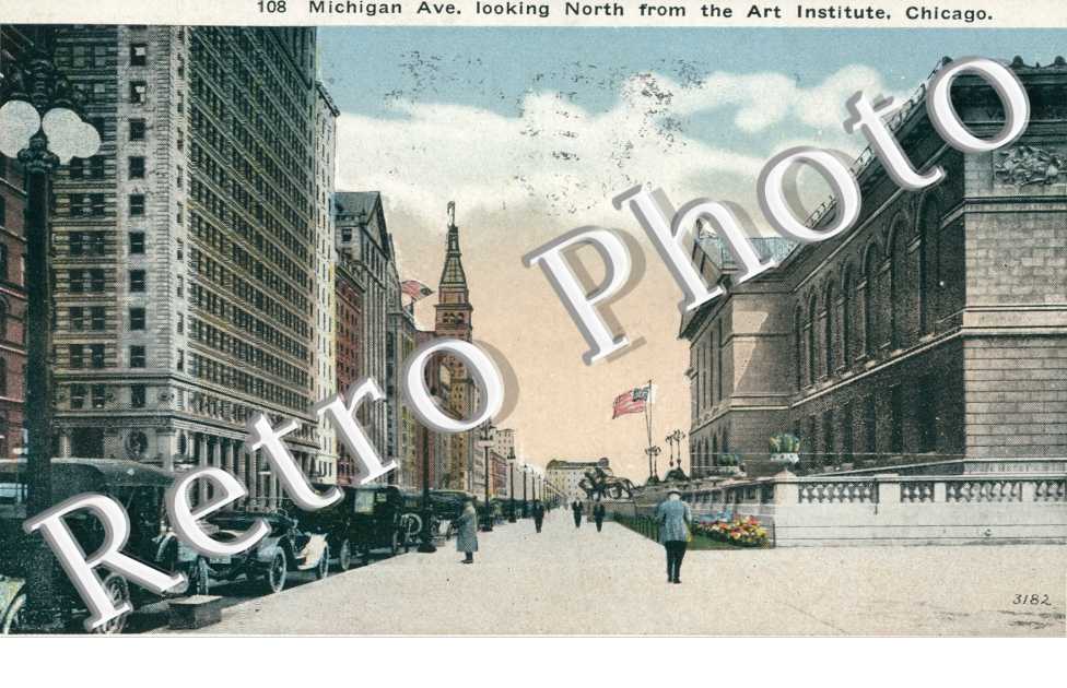 Michigan ave, looking North from the Art Institue