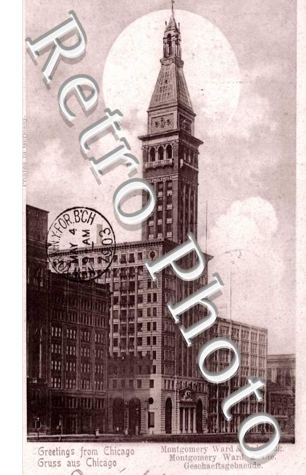 Greetings from Chicago, Montgomery Ward and Co's B Bldg.