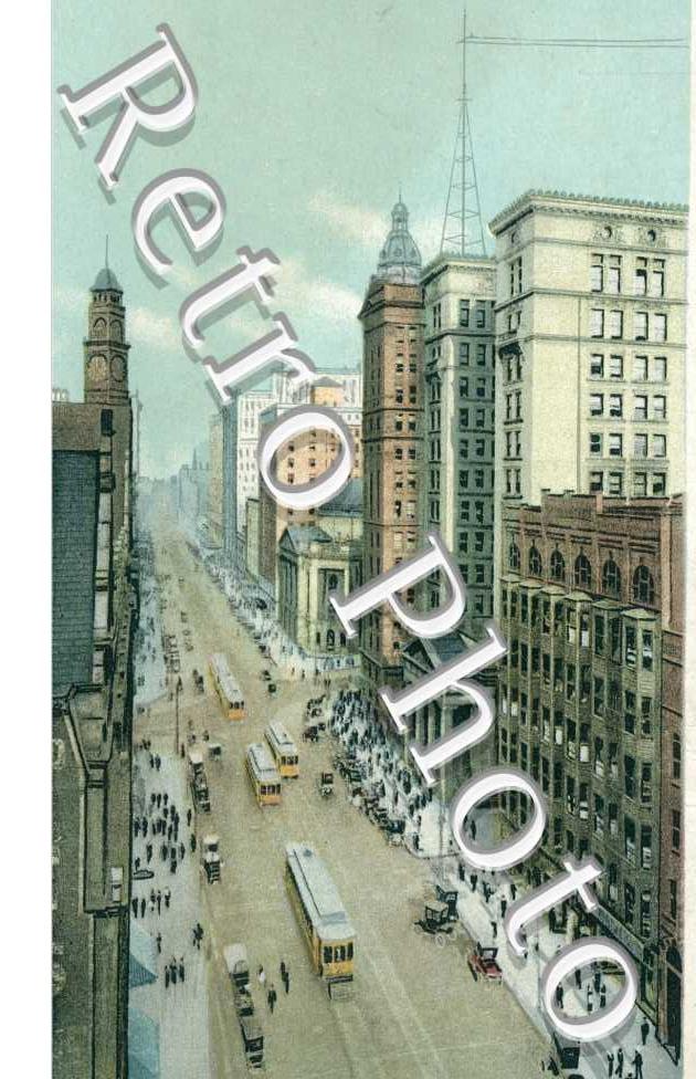 Looking up Euclid Avenue