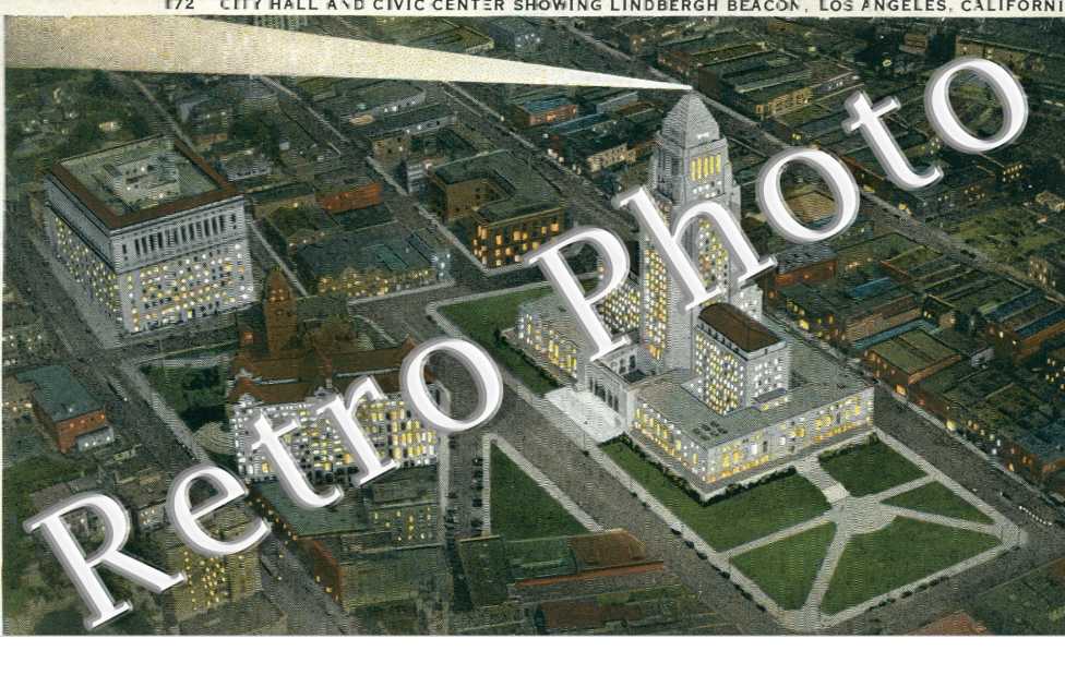 City Hall and Civic center showing Lindbergh beacon