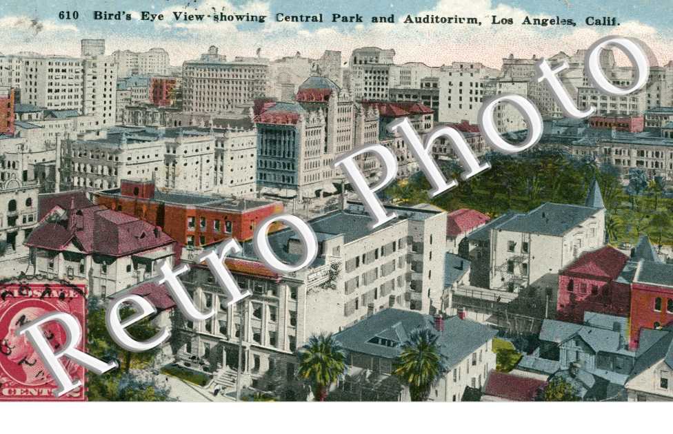 Bird's eye View showing Central Park and Auditorium