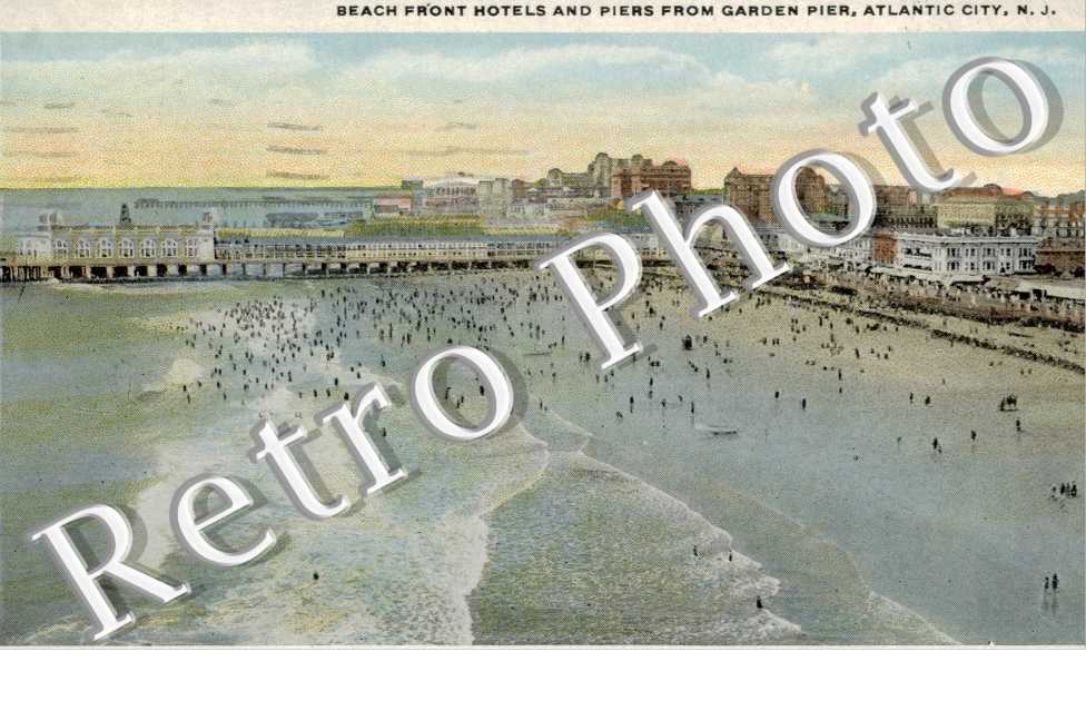 beach front hotel and piers from garden pier