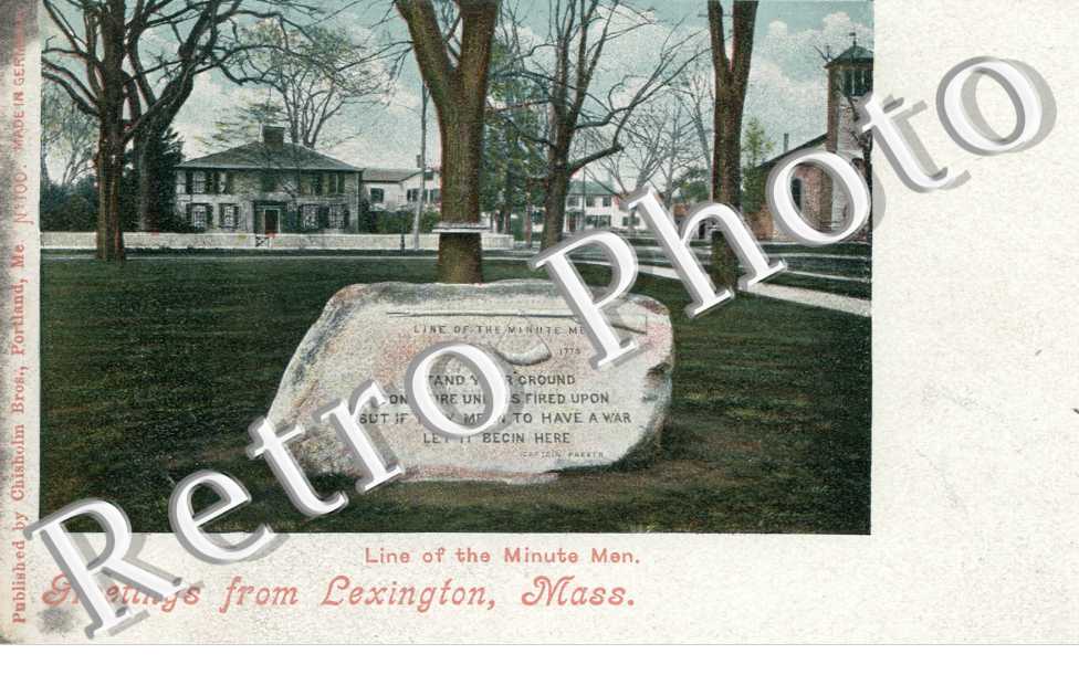 Greetings from Lexington, Line of the Minute men