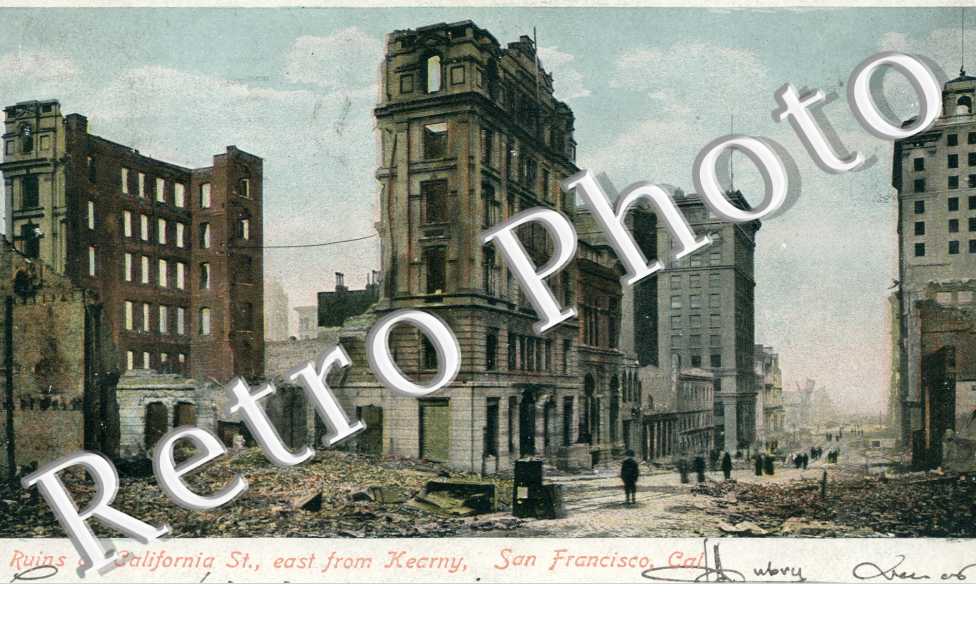 Ruins on California Street, east from Kearny