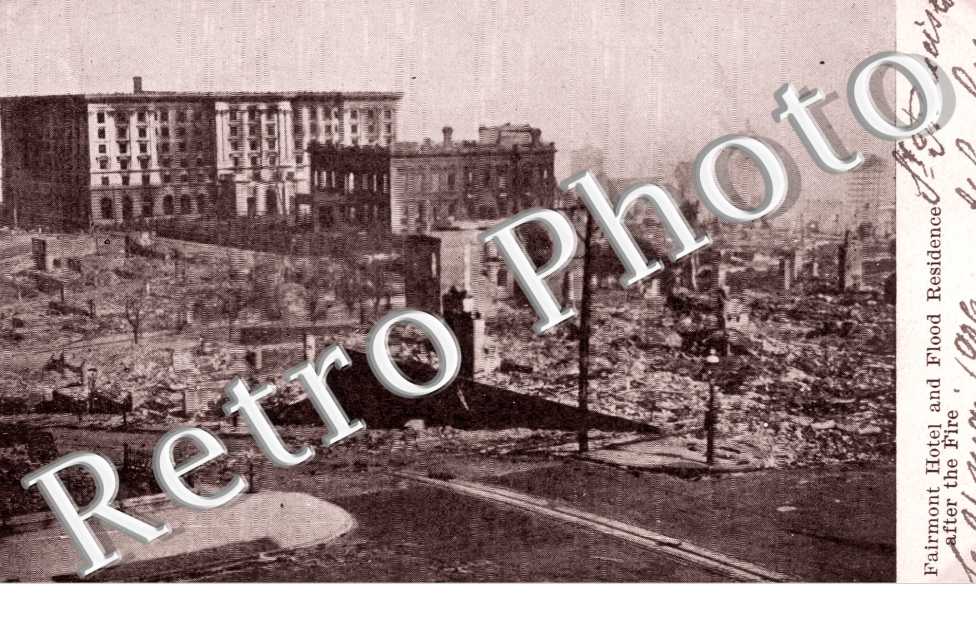 Fairmont Hotel and Flood Residence after the fire