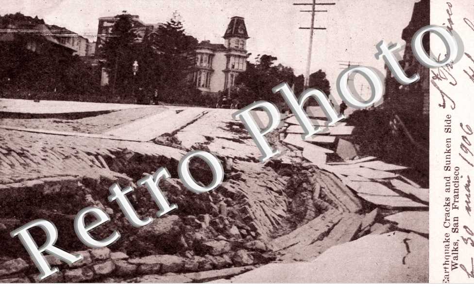 earthquake Cracks and Sunken side walks