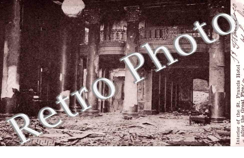 Interior of the Saint Francis Hotel after the Great Fire