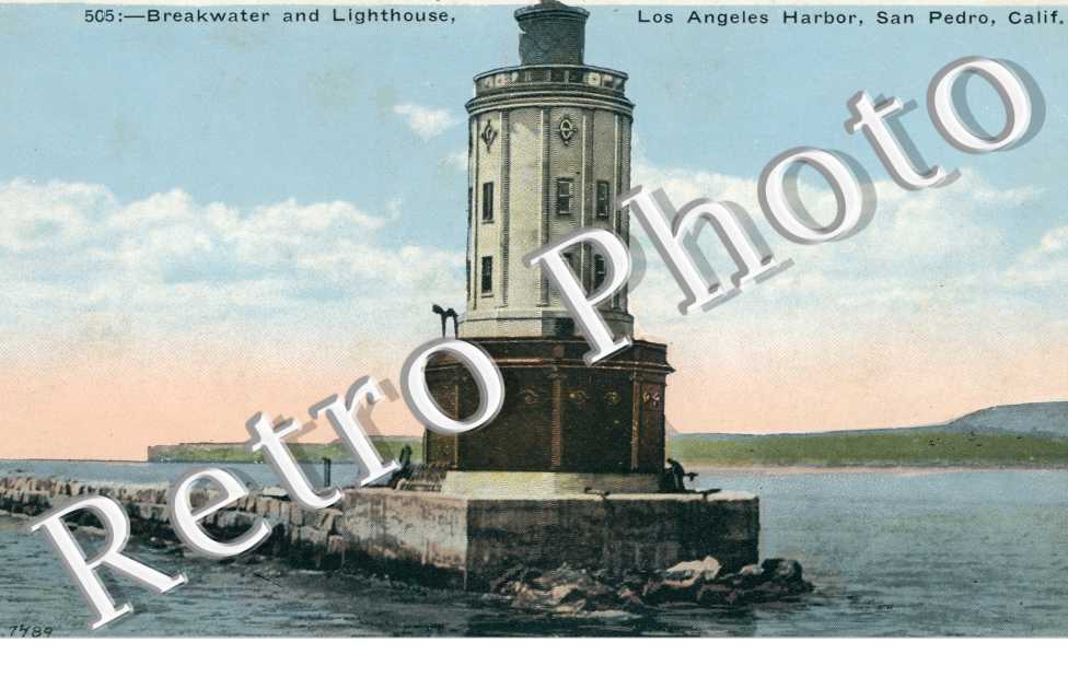 Breakwater and Lighthouse, Los Angeles Harbor