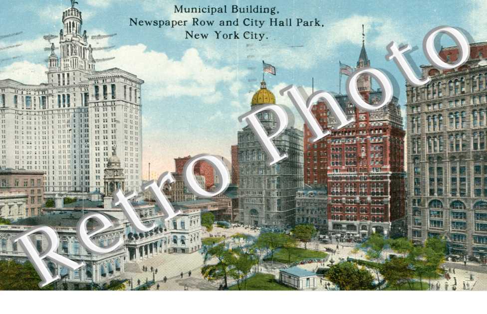 Municipal Building, Newspaper Row and City Hall Park