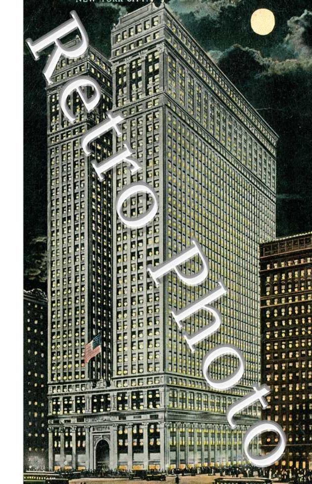 the New Equitable Building by night