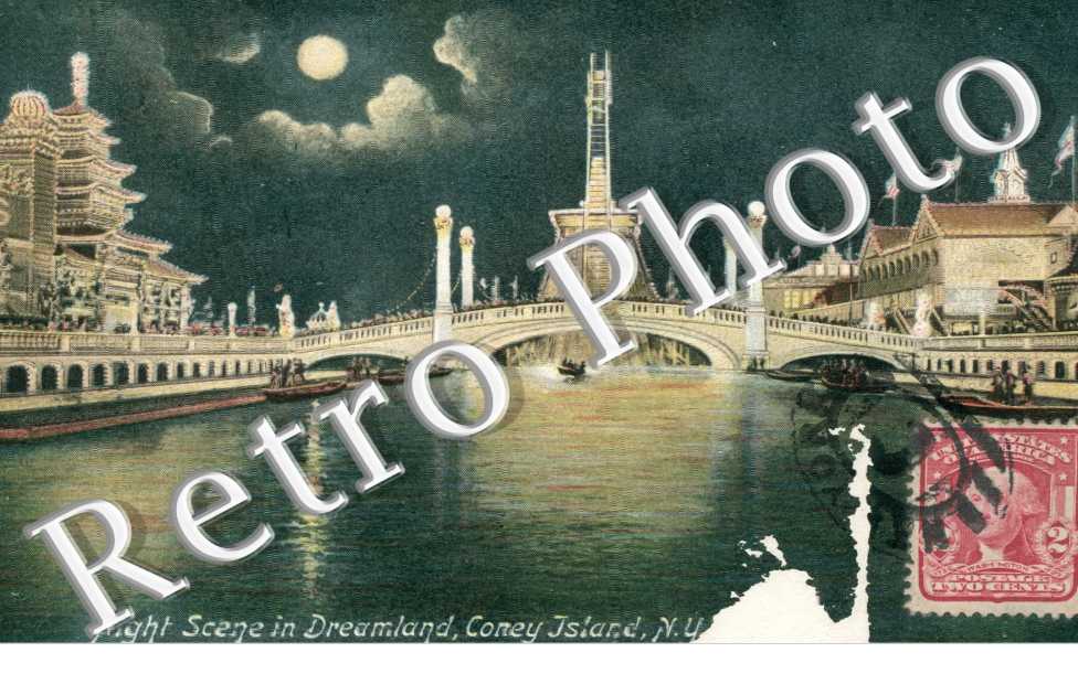 Night Scene in Dreamland, Coney Island