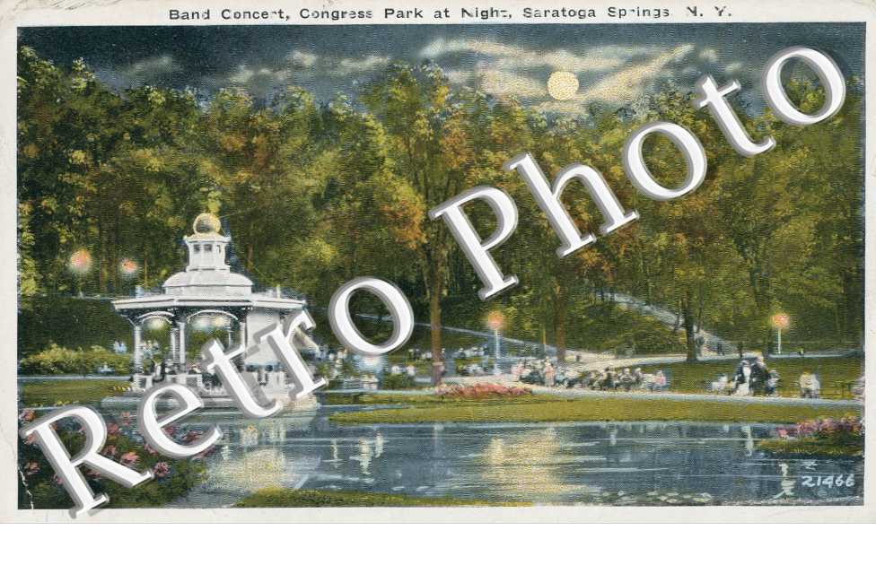 Band Concert, Congress Park at night