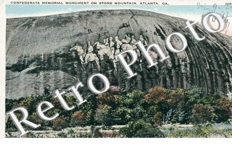 Confederate Memorial Monument on stone Mountain