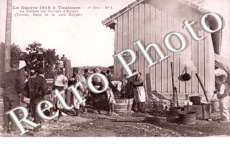Guerre de 1914 - toilette des troupes d'Afrique