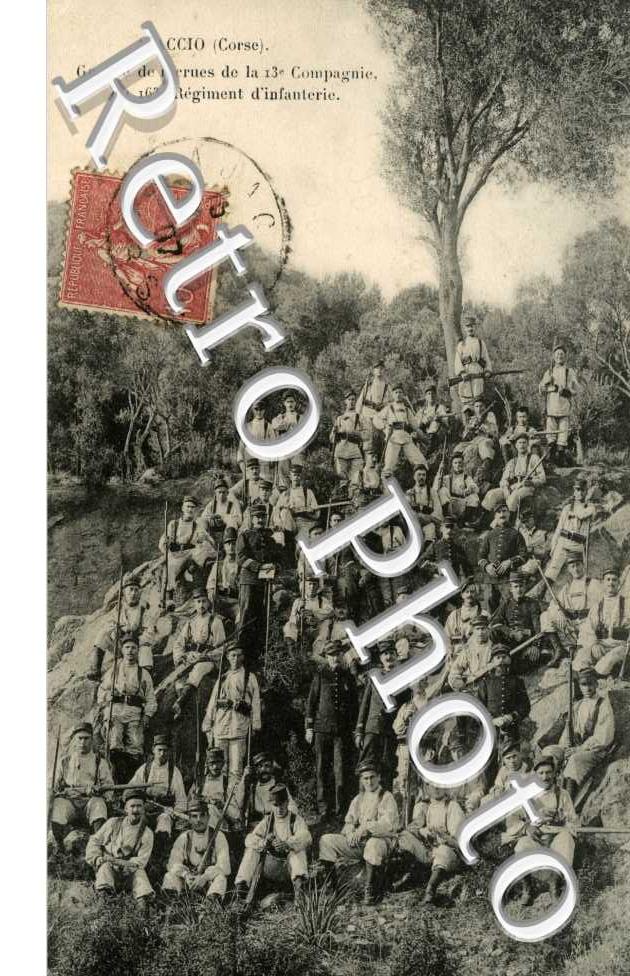 groupe de recrues de la 13e compagnie du 163e regiment d'infanterie