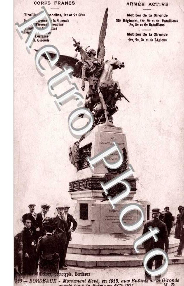 Monument eleve en 1913 aux enfants de la Gironde morts pour la patrie