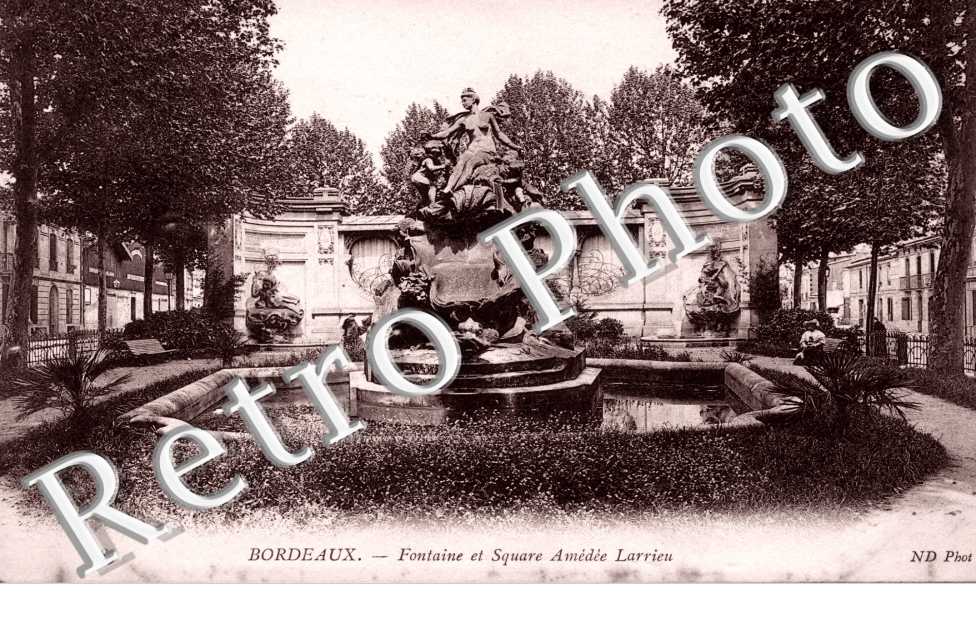 Fontaine et square Amedee Larrieu