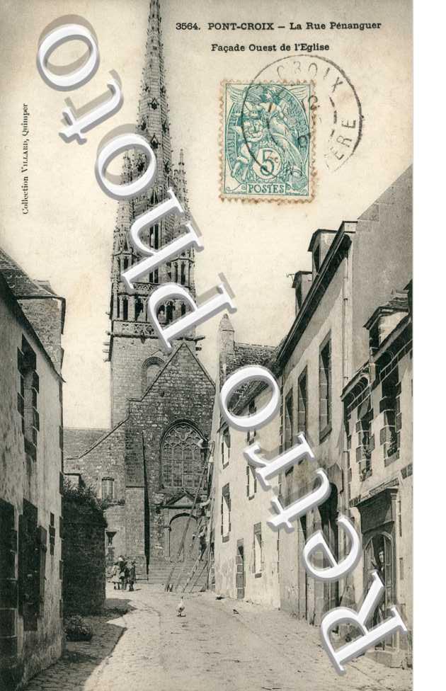 La Rue Pénanguer, Façade Ouest de l'Eglise