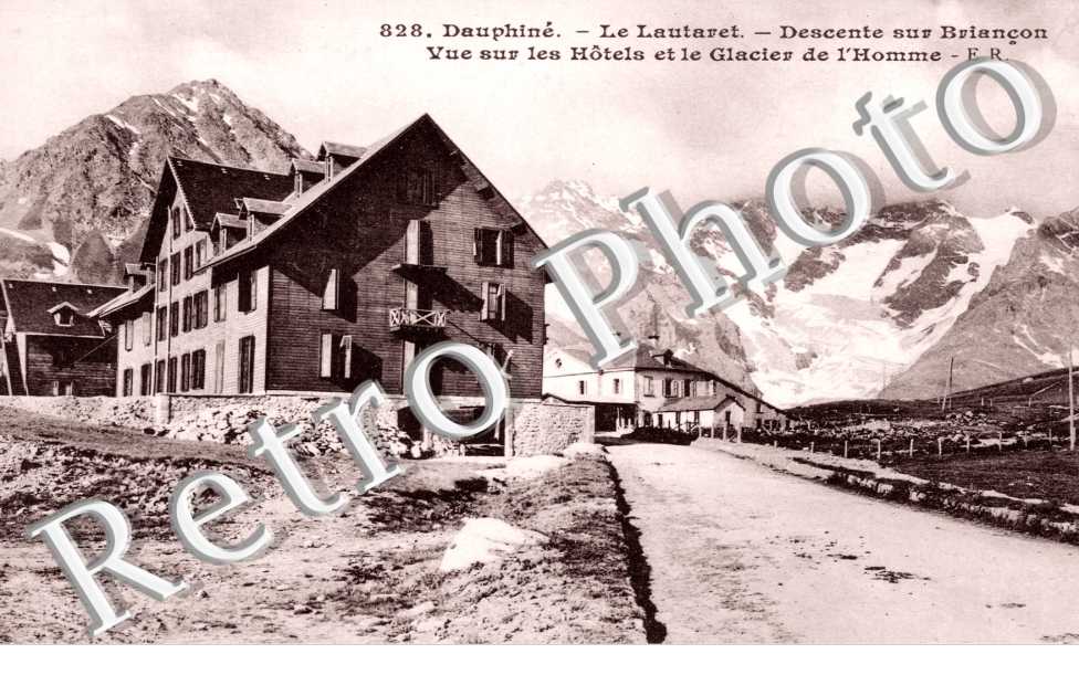 Le Lautaret, les Hotels et le Glacier de l'Homme