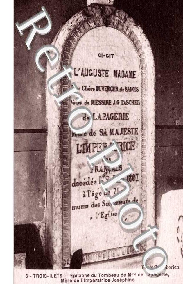 Epitaphe du Tombeau de Mme de Lapagerie