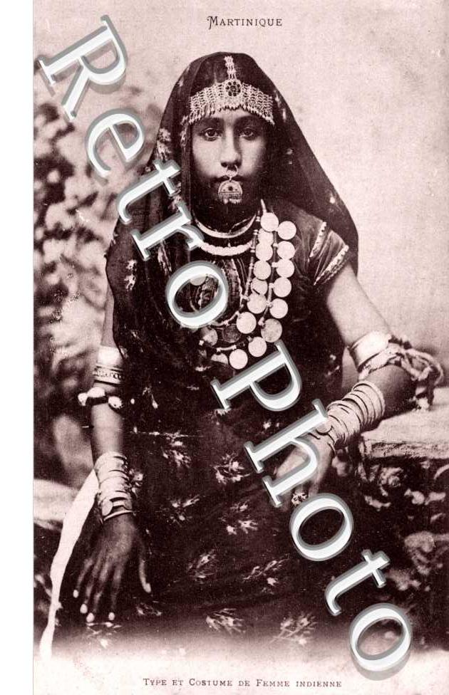 Type et Costume de Femme indienne