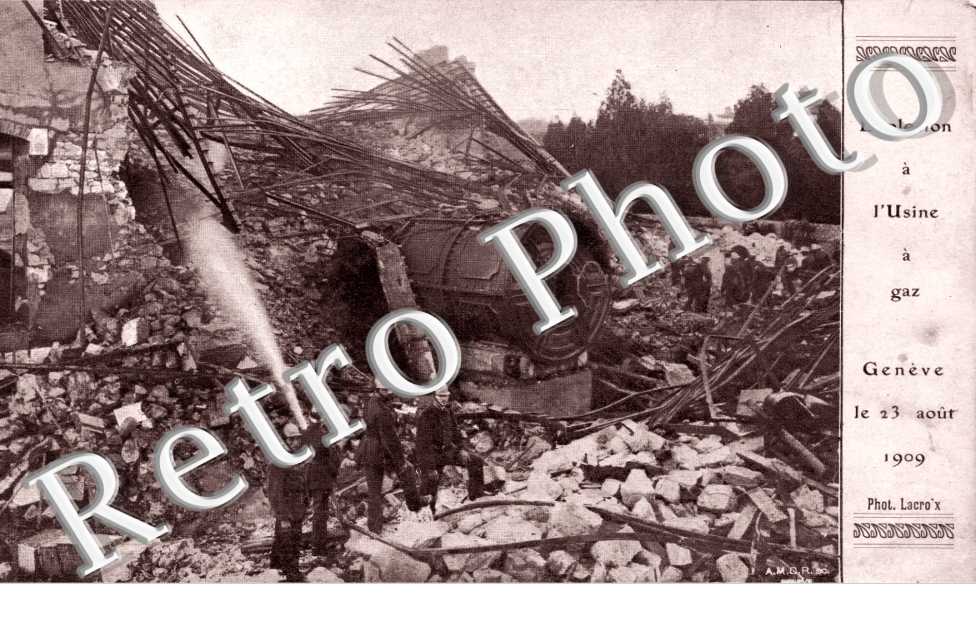 Explosion a l'usine a gaz le 23 aout 1909