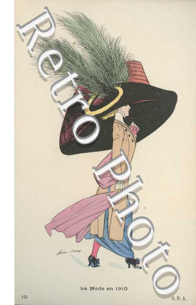 la mode en 1900 - illustrateur Xavier Sager